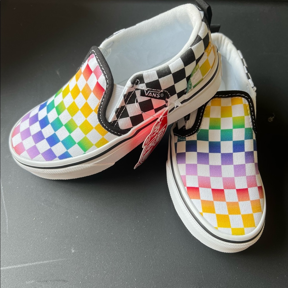 Vans (Asher) Rainbow Check - Sz. 12 Toddler